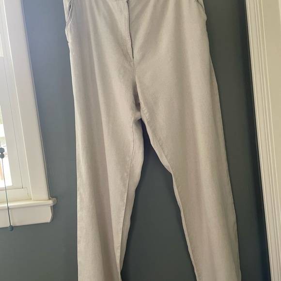 H&M straight leg linen blend pants, size 14 - Picture 5 of 7